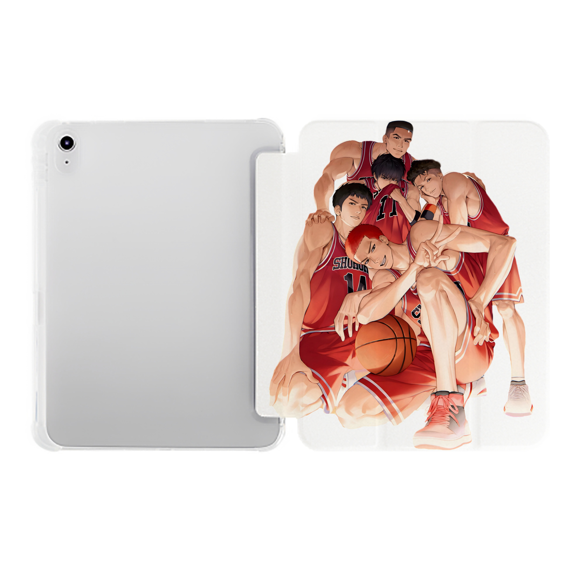 （画像用） SLAM DUNK／スラムダンク IPad ケース ペン収納付き 三つ折りスタンド PUレザー×シリコン 対応機種9.5/10.5/10.9インチ